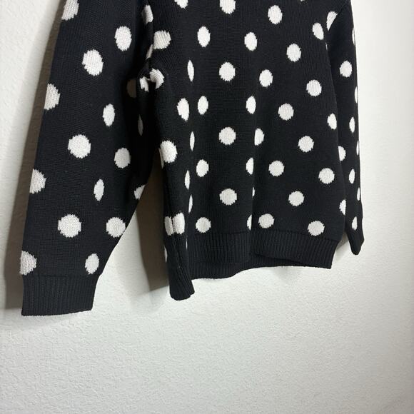 Joie Brettina B Polka Dot Black and White Sweater S - Picture 4 of 9